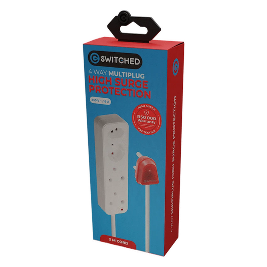 Switched High Surge 4-Way Multiplug 3m 1140J