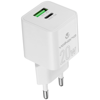 Volkano Dyna Duo 20w PD + QC 3.0 Wall Charger