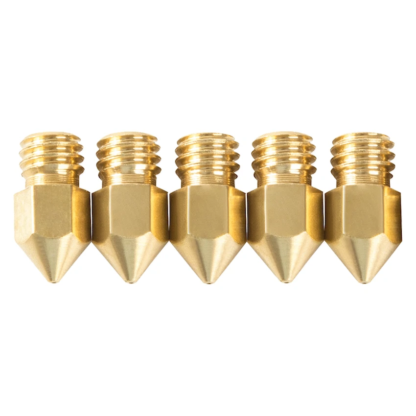 Creality M6 0.4mm Brass Nozzle - Big Head - 5 Pcs