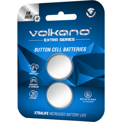 Volkano Extra Series CR2025 Pack of 2 Batteries