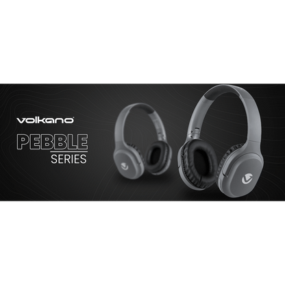 Volkano Pebble Series Bluetooth Headphones - Dark Grey