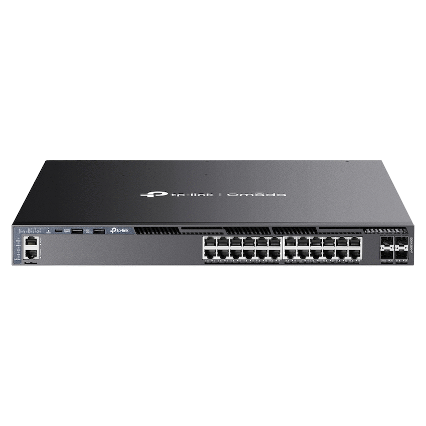 TP-Link Omada SG6428XHP 24-Port Gigabit Stackable L3 Managed PoE+ Switch with 4 10G Slots