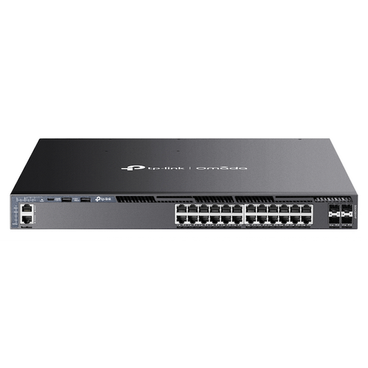 TP-Link Omada SG6428XHP 24-Port Gigabit Stackable L3 Managed PoE+ Switch with 4 10G Slots
