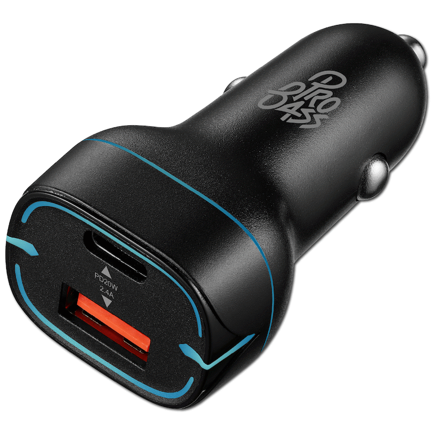 Pro Bass AutoPower Series 32w Dual USB and Type-C Car Charger