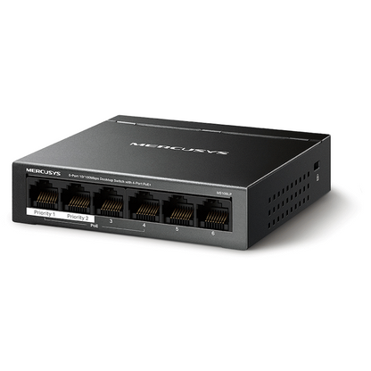 TP-Link Mercusys MS106LP 6-Port 10/100Mbps Desktop Switch with 4-Port PoE+