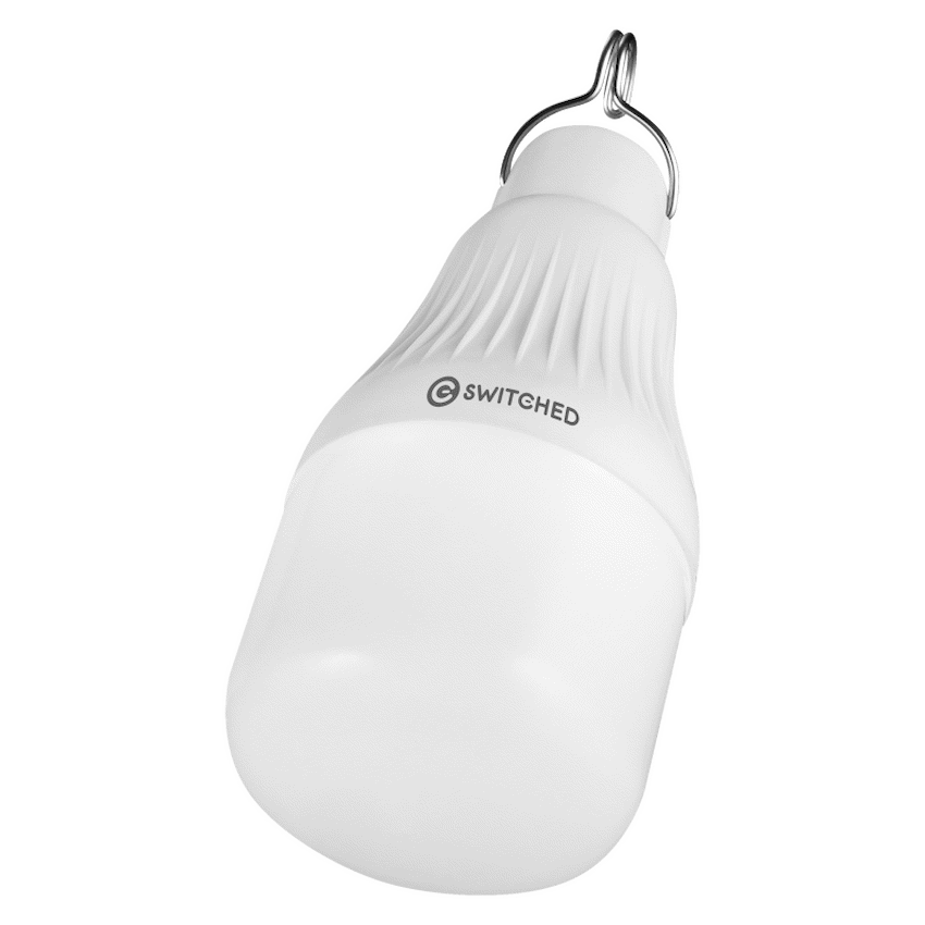 Switched Solar-Powered LED Light Bulb, Solar Panel Included