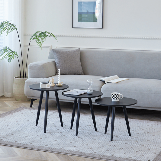 Everfurn Wooden Finish 3 - Piece Monaco Coffee Table
