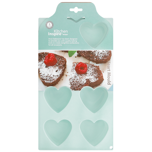 Kitchen Inspire Silicone Heart Mould ( Order in Qty of 6)