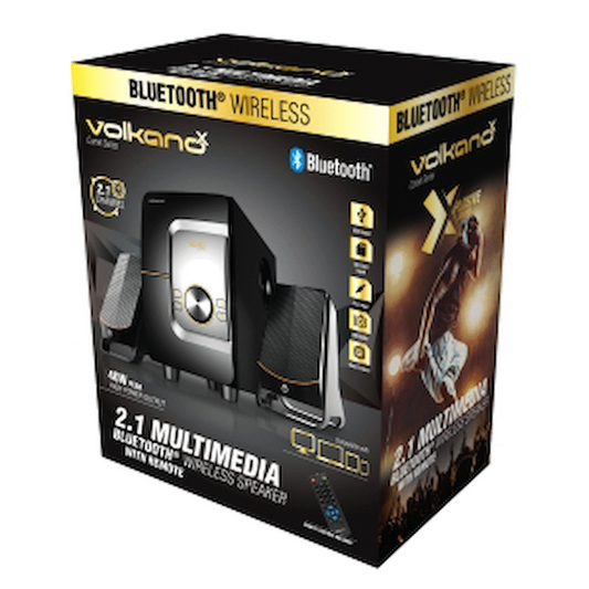 VolkanoX Comet Series 2.1 Speaker - Black with USB/Micro SD and Bluetooth