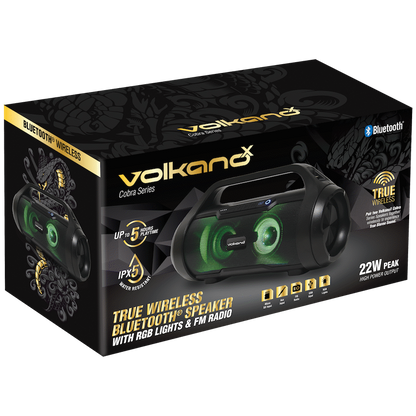 VolkanoX Cobra Series Bluetooth Speaker - Black