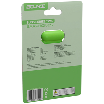 Bounce Buds Series True Wireless Earphones - Watermelon