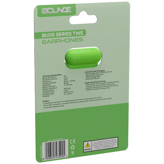 Bounce Buds Series True Wireless Earphones - Watermelon