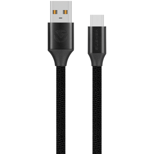 Volkano Weave Series Braided USB A to Type-C Cable 1.2m 60w - Black