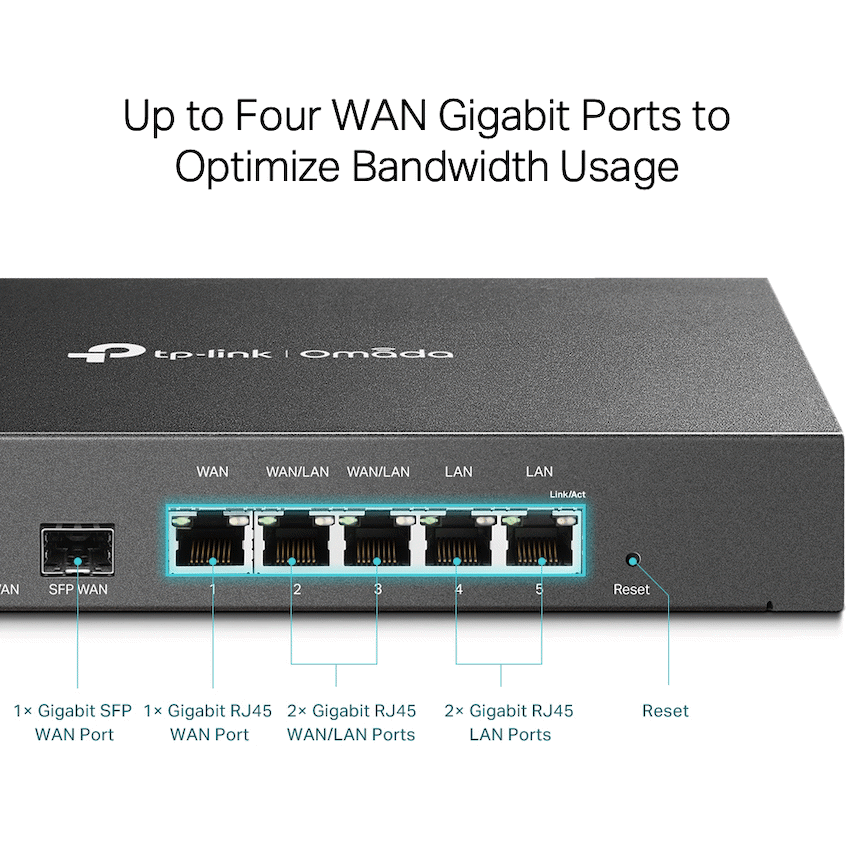 TP-Link Omada ER7206 Gigabit VPN Router with PoE+ Ports and Controller Ability