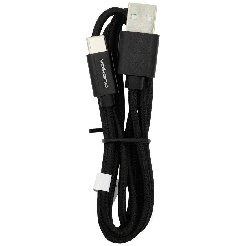 Volkano On-The-Go USB to Type-C 18w Braided 1m Cable - Black