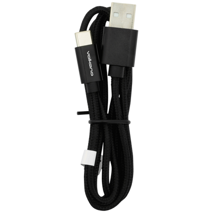 Volkano On-The-Go USB to Type-C 18w Braided 1m Cable - Black