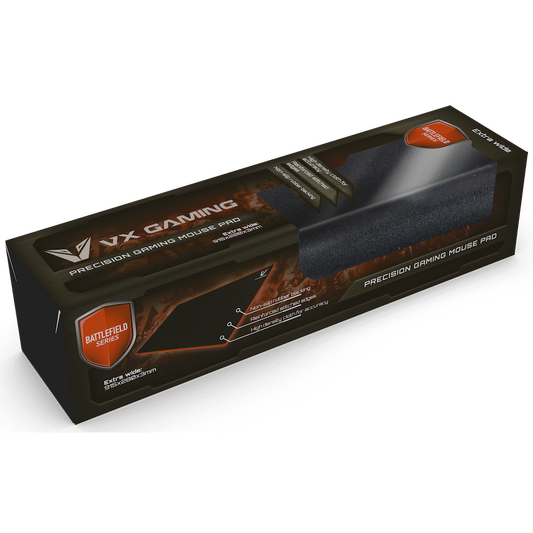 VX Gaming Battlefield Series Gaming Mousepad - Extra Wide Oversized - Black/Red - 915mm