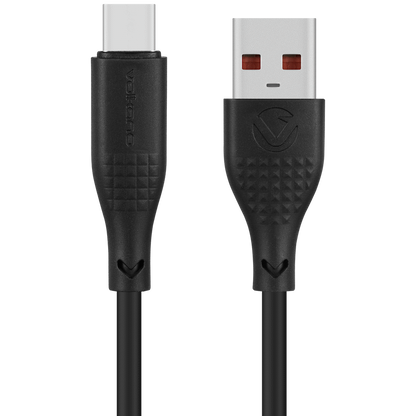 Volkano Nova Series USB A to USB C 100W 1.2m TPE cable- Black