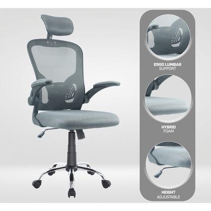 Everfurn Stagio Ergo Office Chair - High Back - Grey