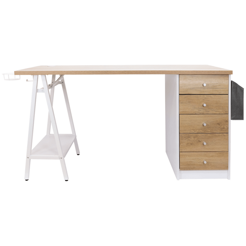 Everfurn Premium Milan Smart Office Desk, 2 x 3.1 USB Port