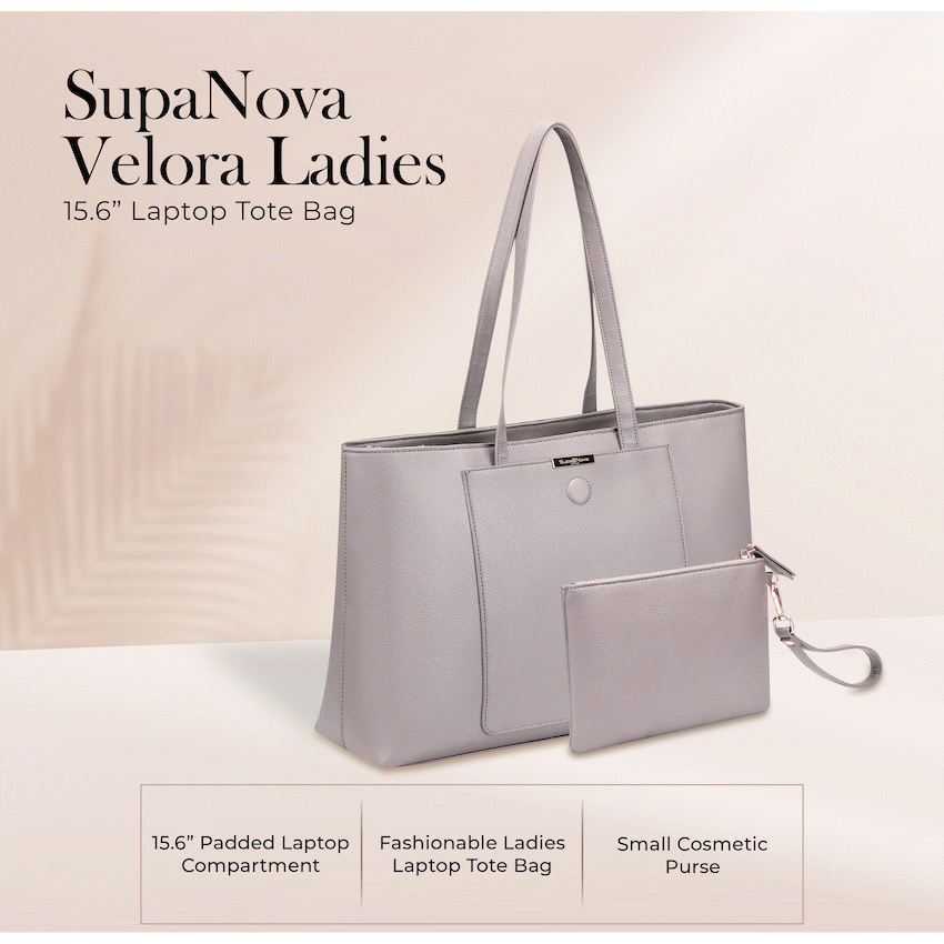 Supanova Velora Ladies 15.6" Laptop Tote Bag Blush Purple