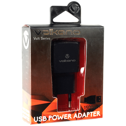 Volkano Volt M Series 2a USB Wall Charger - Black with Micro USB