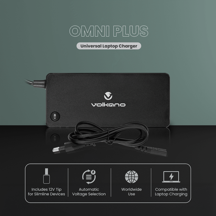 Volkano Omni Plus Universal 70W laptop charger with 12V out