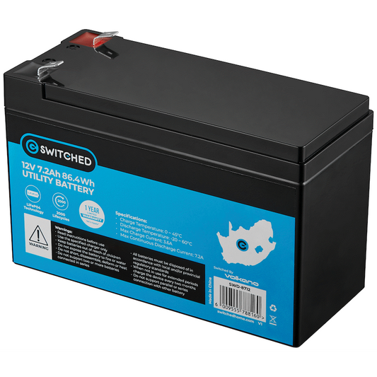 Switched LiFePO4 Gate Motor/Alarm Battery