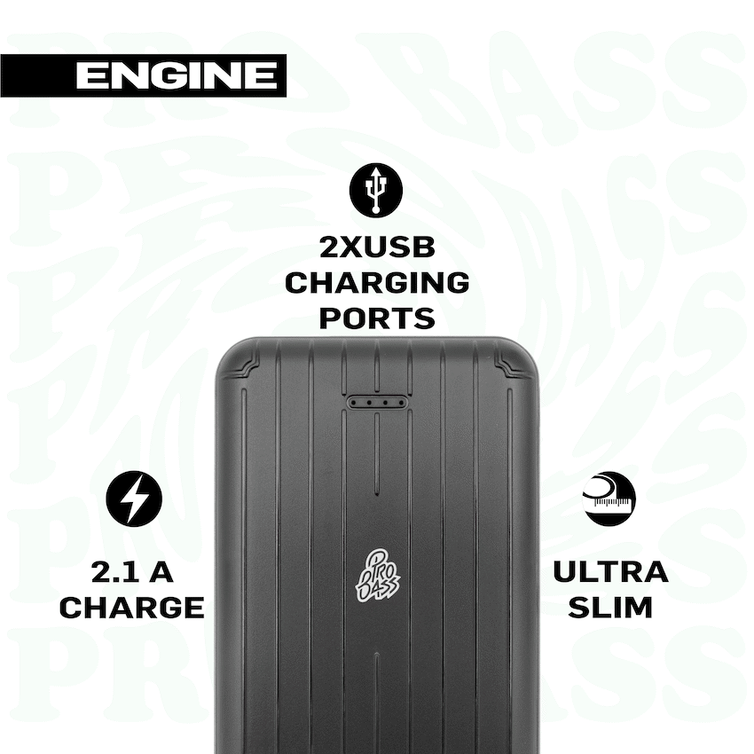 Pro Bass Engine 5000mah Series Power Bank - Black