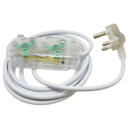 Ellies 2 Way Light Duty Coloured Extension Lead -3M