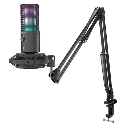 Fifine T669 Pro3 USB Microphone with Pop Filter and Boom Arm Stand
