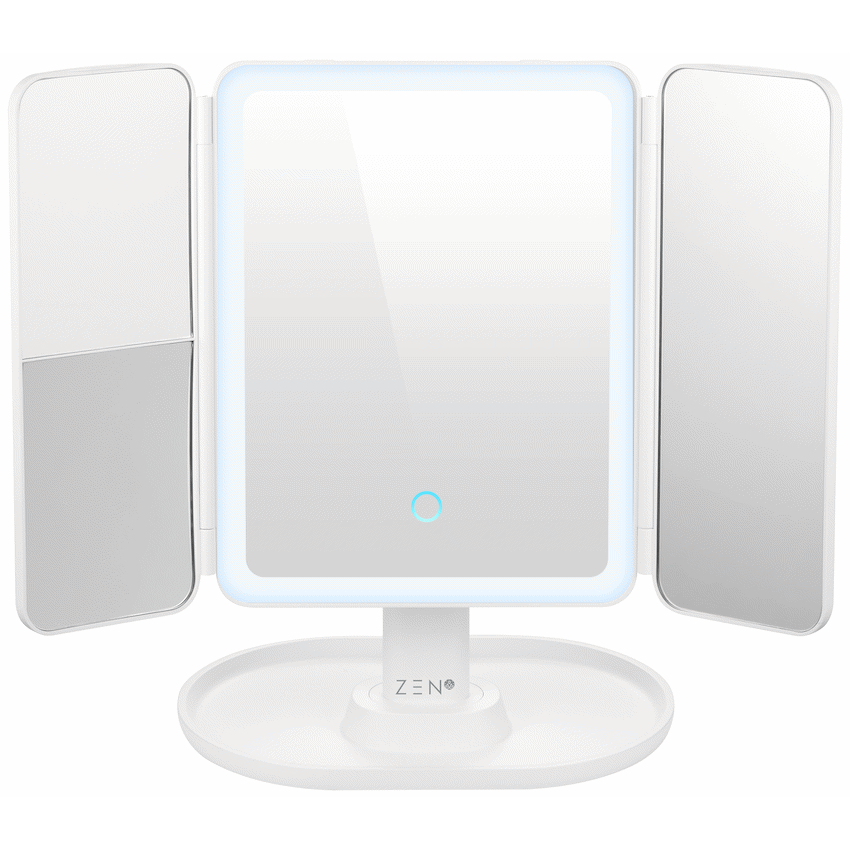 ZEN Selene Series Detachable Trifold Makeup Mirror - White