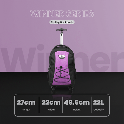 Volkano Winner Trolley Backpack 22L Pink