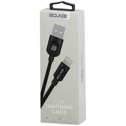 Bounce Cord Series 1.2m Lightning Cable - Black