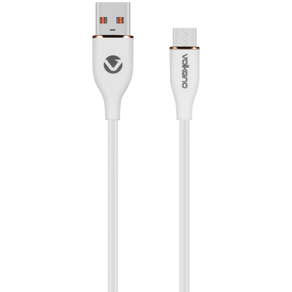 Volkano Flexi Series USB to Micro USB 1.5m 18w - White