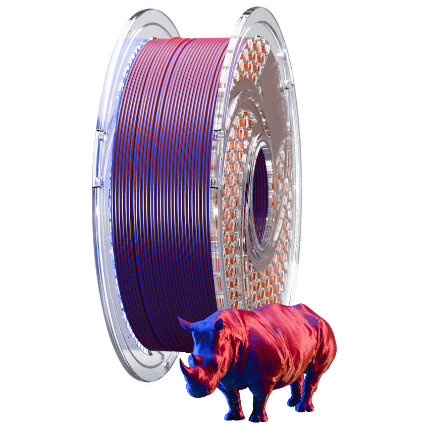 SA Filament Dual Silk PLA Filament 750g - Blue Blood
