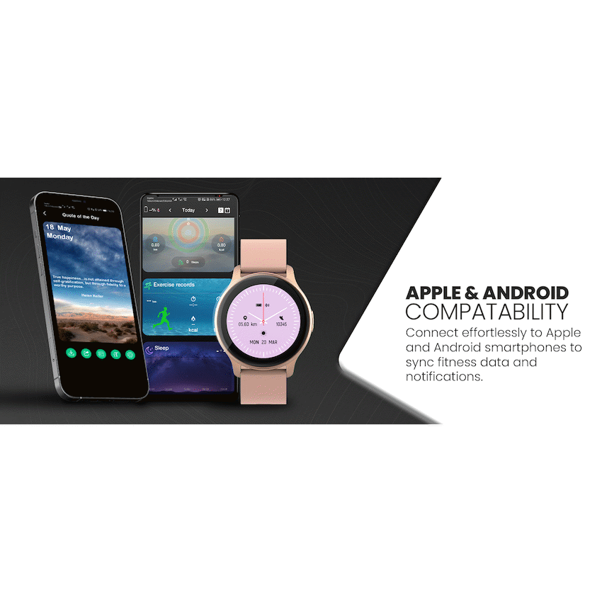 Volkano Active Tech Trend series Watch with heart rate monitor - Gold