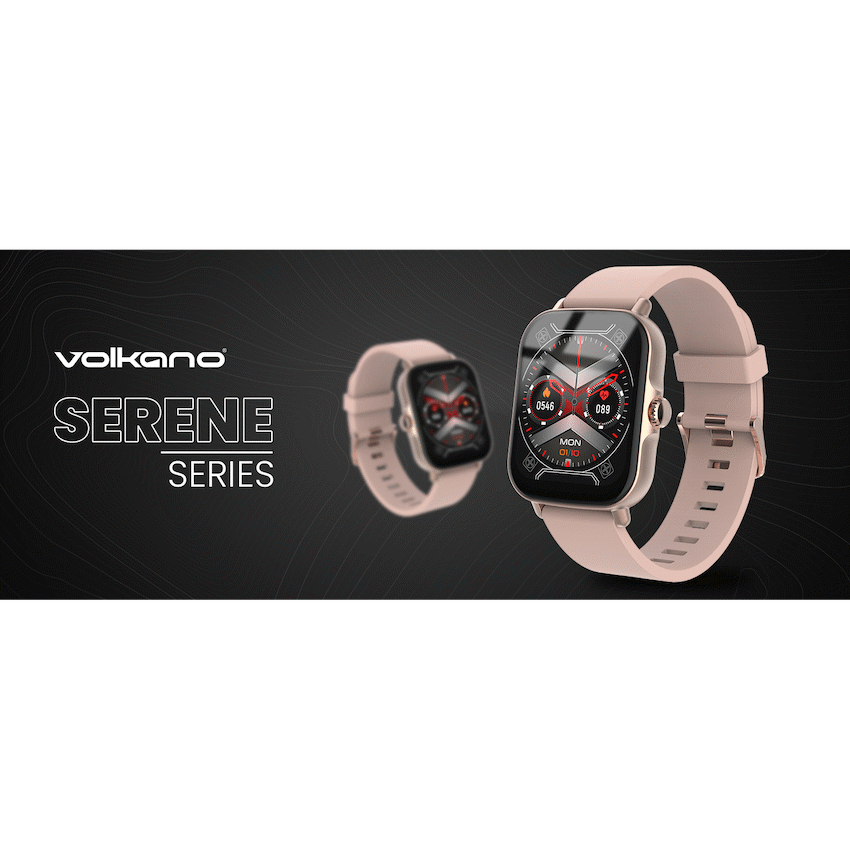 Volkano Active Tech Serene series Watch with heart rate monitor - Gold