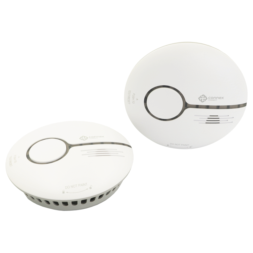 Smart Wi-Fi Smoke Detector Alarm Twin Pack
