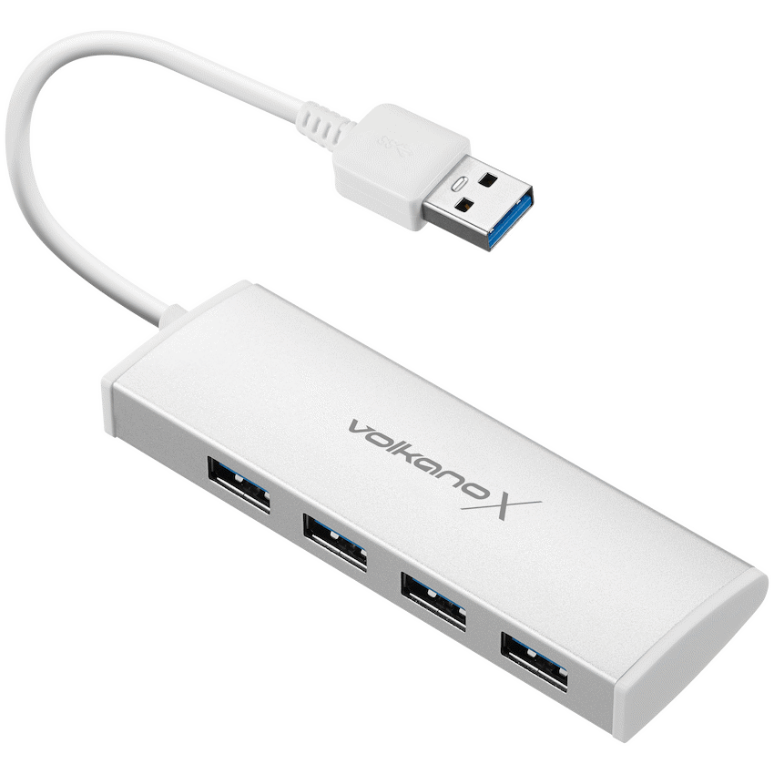 VolkanoX Media Series 4-Port USB Hub with Power Cable