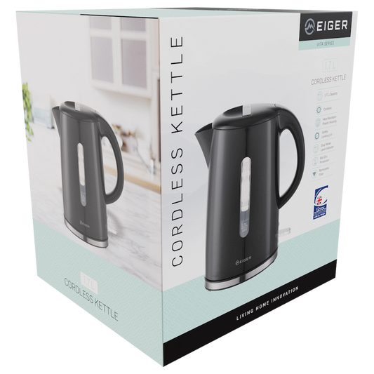 EIGER VITA 1.7L PLASTIC KETTLE BLACK