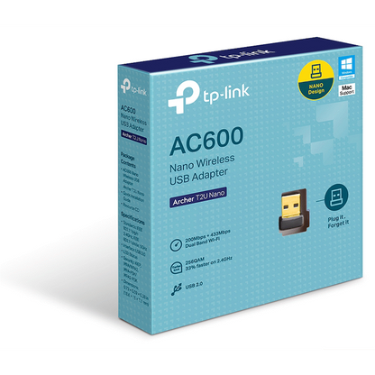 TP-Link Archer T2U Nano AC600 Wireless USB Adapter