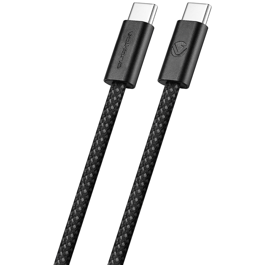 Volkano Weave Series 60w USB C to USB C 1.2m-Black