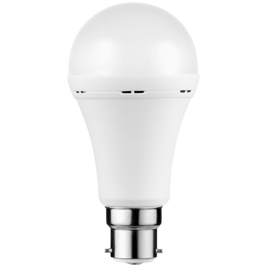 Switched 5w A60 Rechargeable B22 LED Light Bulb - Cool White