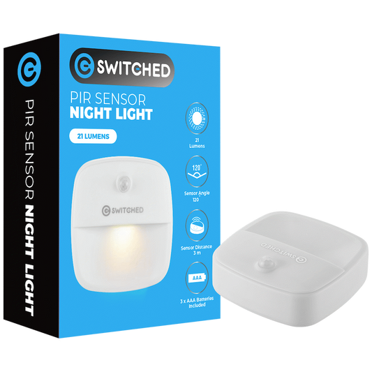 SWITCHED PIR Sensor Night Light - White