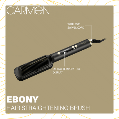 Carmen Ebony Hair Straightening Brush