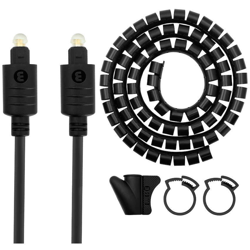 Volkano 1.2m & 3m Toslink Cables and 1.5m 20mm Express Cable - Bundle