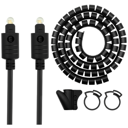 Volkano 1.2m & 3m Toslink Cables and 1.5m 20mm Express Cable - Bundle