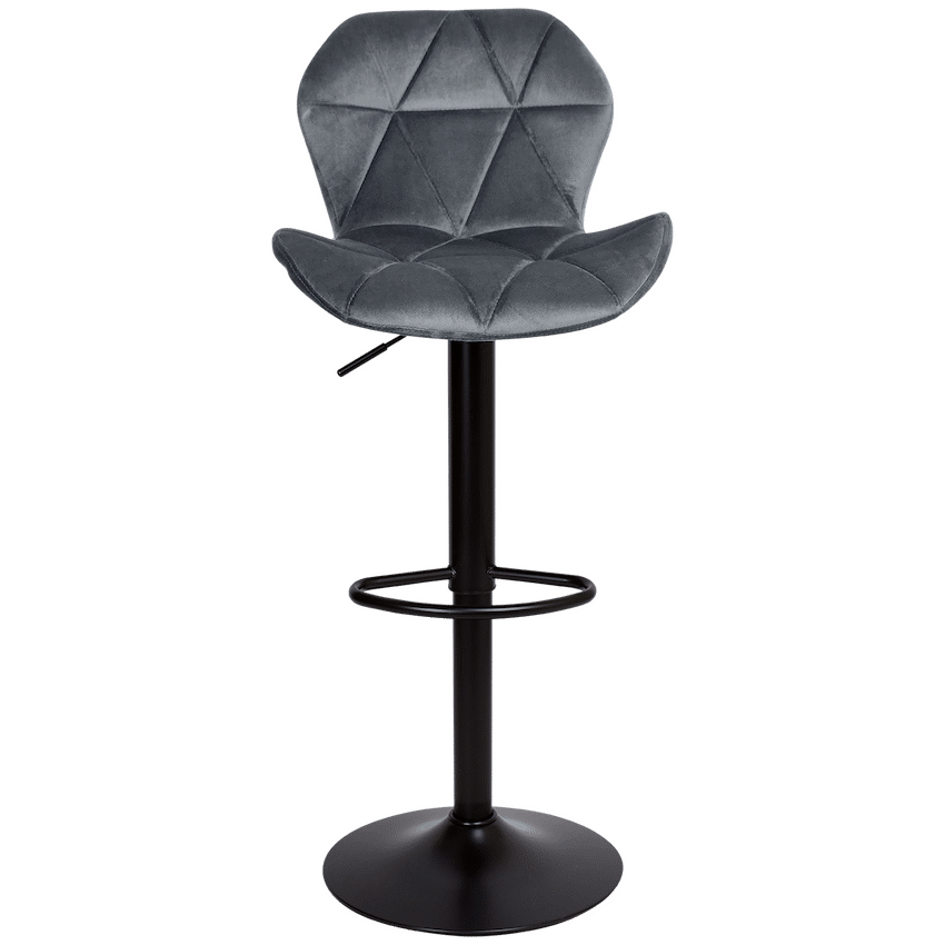 Everfurn Tira Barstool - Grey Velvet (2 Pack)