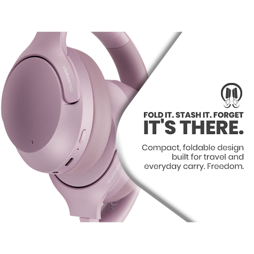 Volkano Odyssey ANC Bluetooth Wireless Headphone - Rose Gold